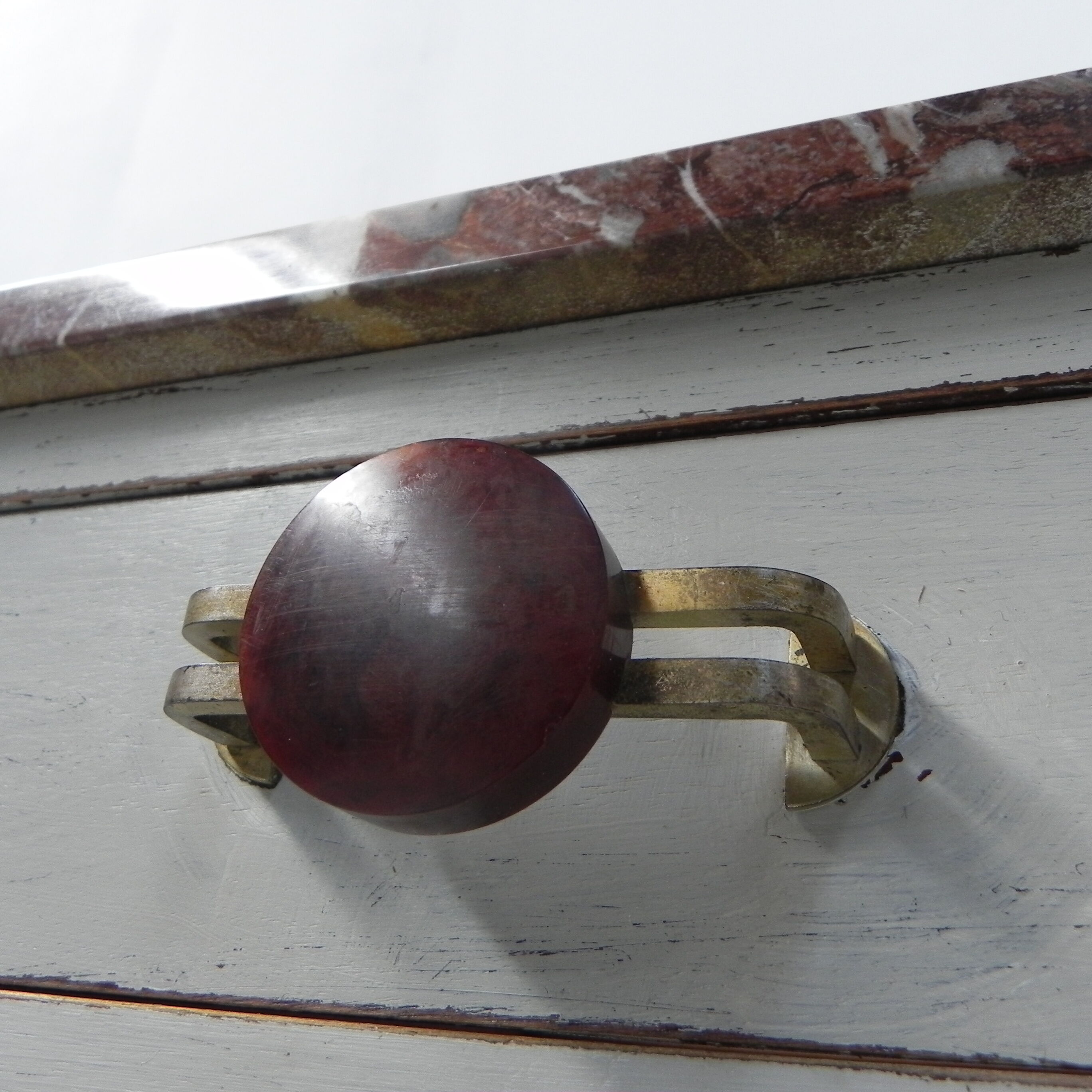 Art Deco table with 2 drawers and mirror, side table