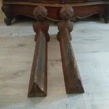 Pair of old cast iron chenets late 19th