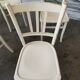 Set de 6 chaises bistrot vintages blanches