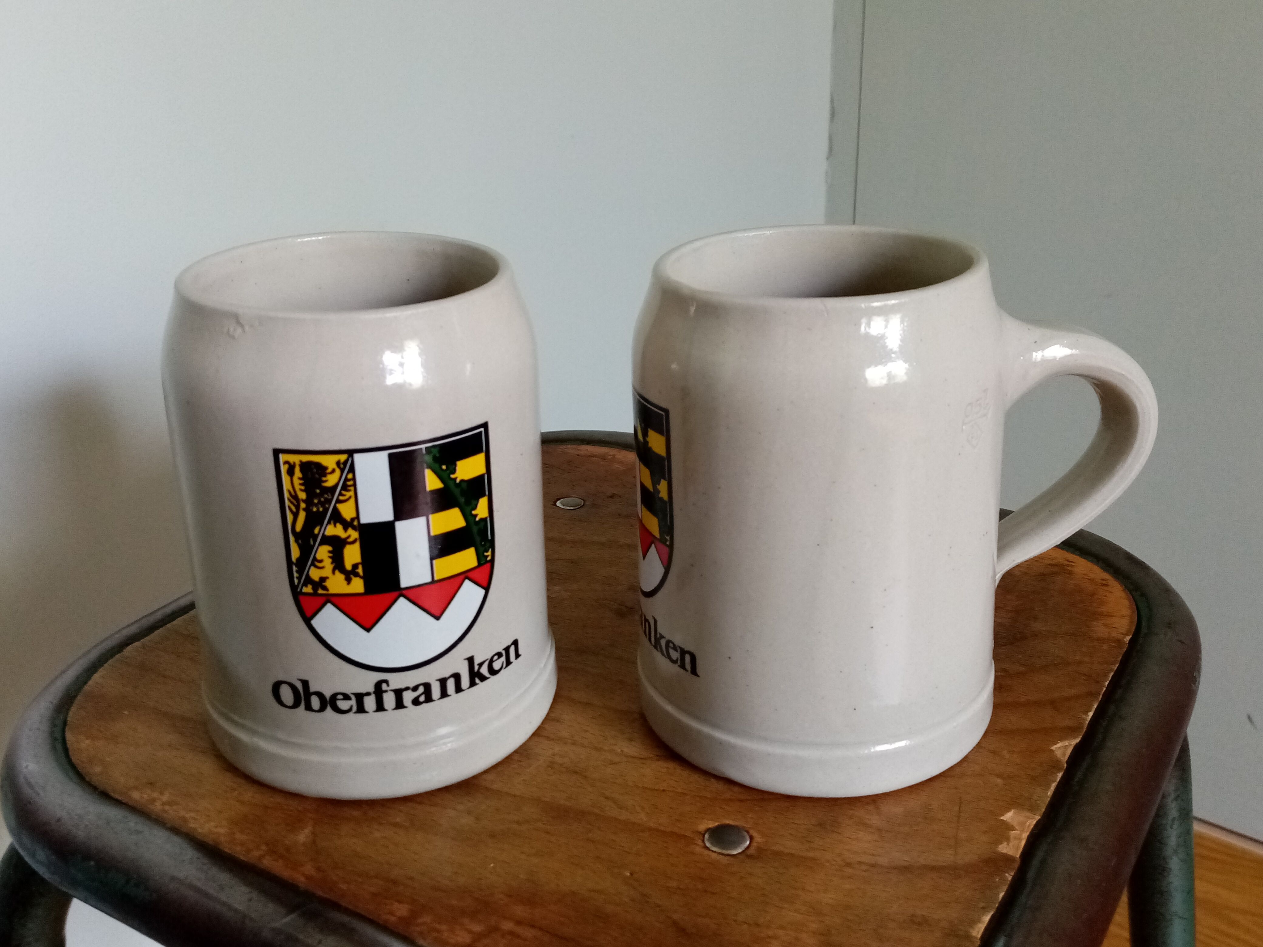 2 West Germany Oberfranken beer mugs