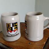 2 West Germany Oberfranken beer mugs