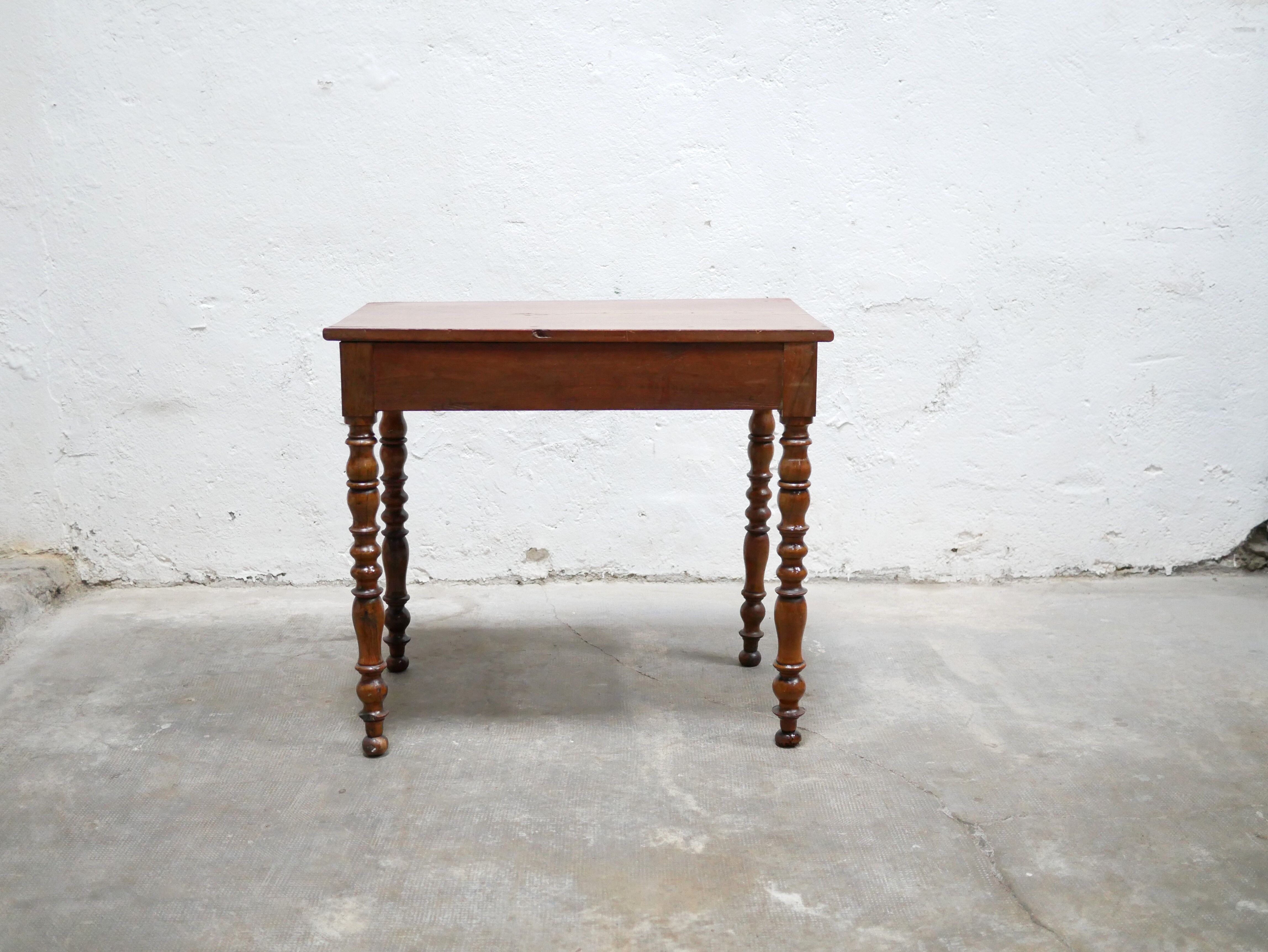 Vintage wooden desk side table