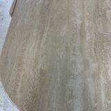 Coffee table Roche Bobois "eye" in travertine, 1970