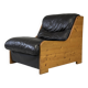 Vintage Brutalist Leather Armchair, 1960s–1970s