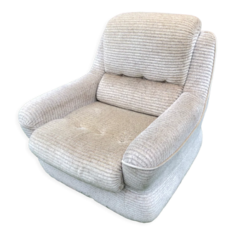 Fauteuil velours côtelé