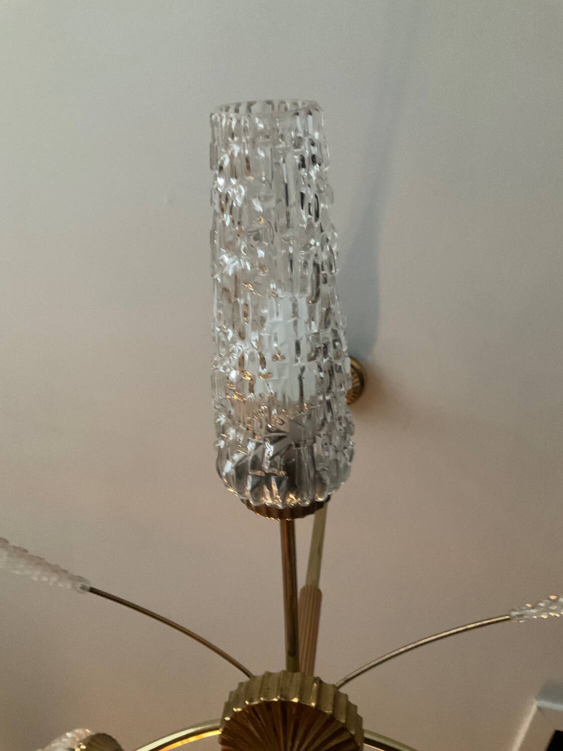 Vintage brass chandelier from the 50s-60s