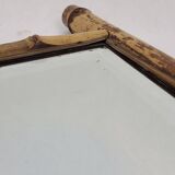 Beveled bamboo mirror early 20th century