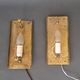 Pair of gilt brass and crystal sconces by Carl Fagerlund for Orrefors, 1960.