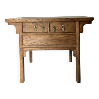 Old elm wood console.
