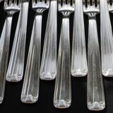 11 silver-plated metal forks Art Deco DIXI.