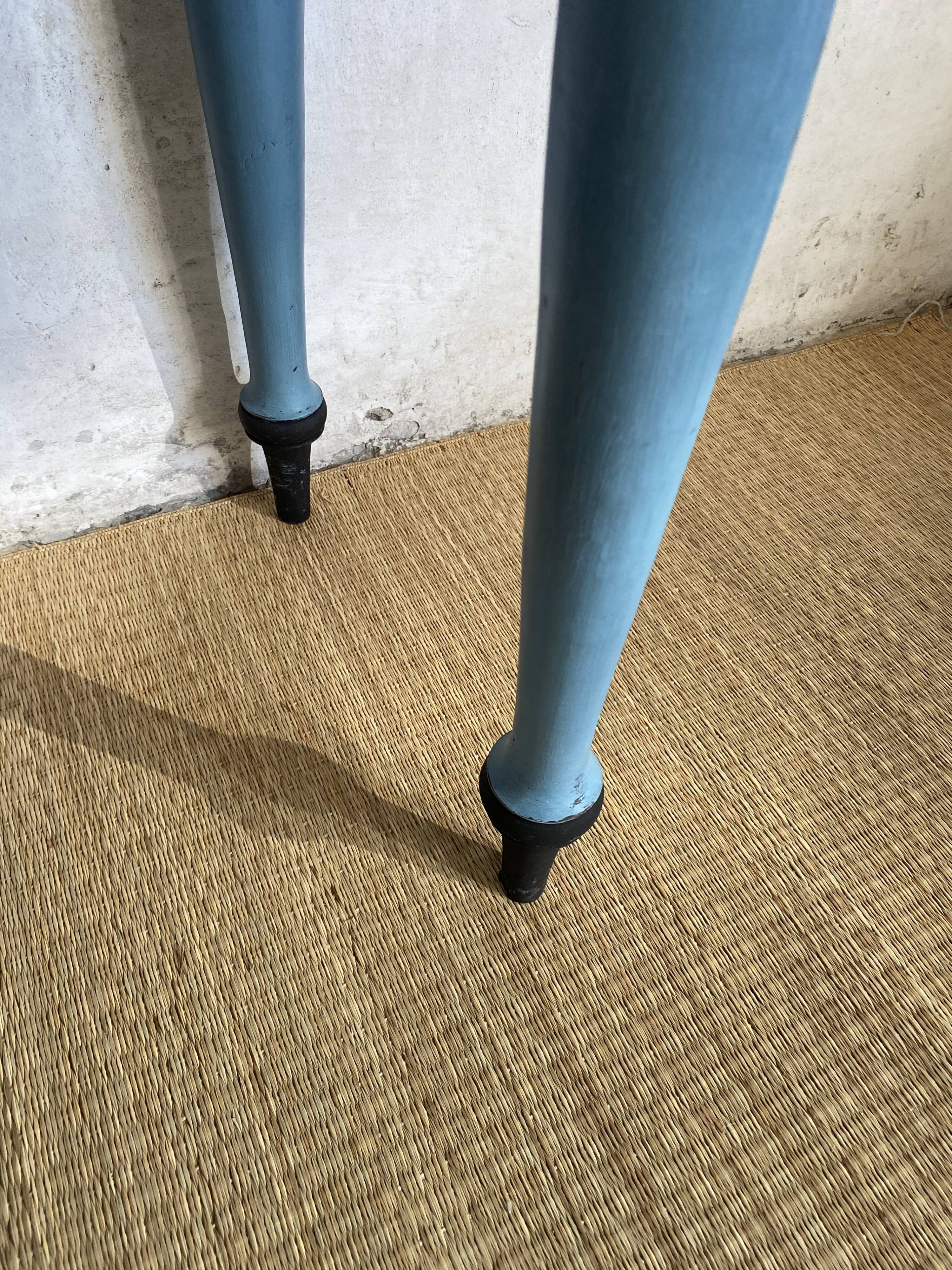 Scalloped console table