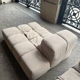 Tufty-Time sofa with chaise longue - beige