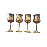 4 verres à vins en laiton