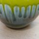 Green ceramic vase with stamp