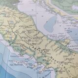 Italy Europe Venice vintage map 43x43cm from 1950