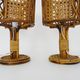 Pair of bamboo rattan cane lamps. Italy, 1950s and 1960s.