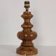 Turned wood lamp