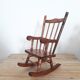 Old wooden rocking-chair for doll - 60s
