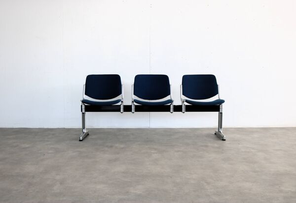 Banc vintage   Banc de salle d'attente   Années 1970   Castelli