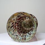 Speckled glass vase with aventurine and copper inclusions in the Art Deco Legras style