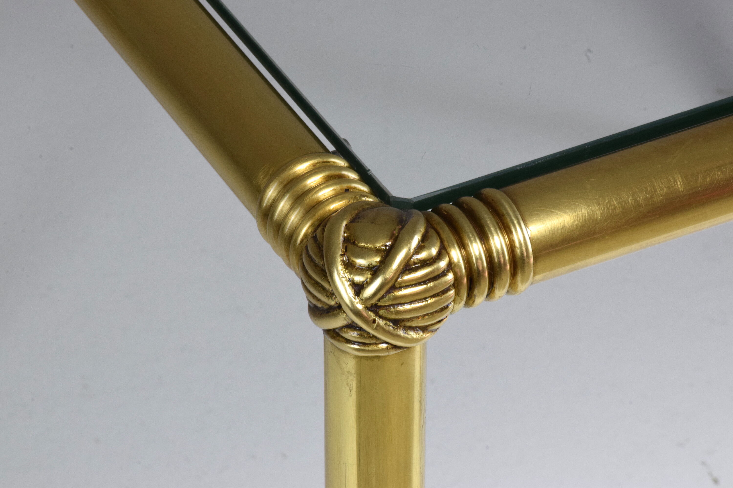 French Table of Appoint Vintage in Brass, 70s