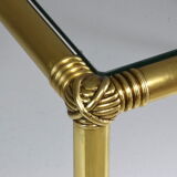 French Table of Appoint Vintage in Brass, 70s