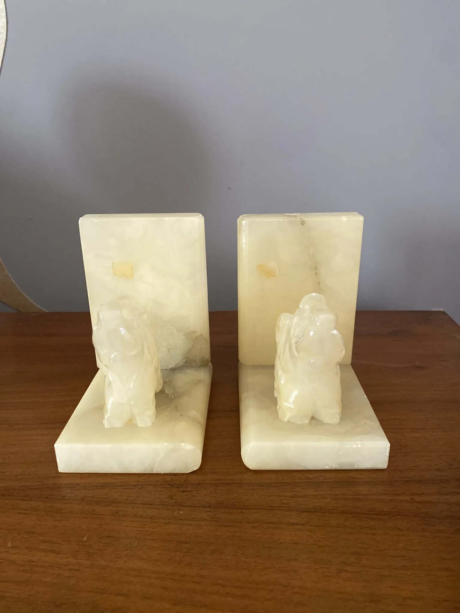 Paire de serres livres éléphants 