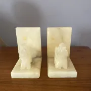 Paire de serres livres éléphants 