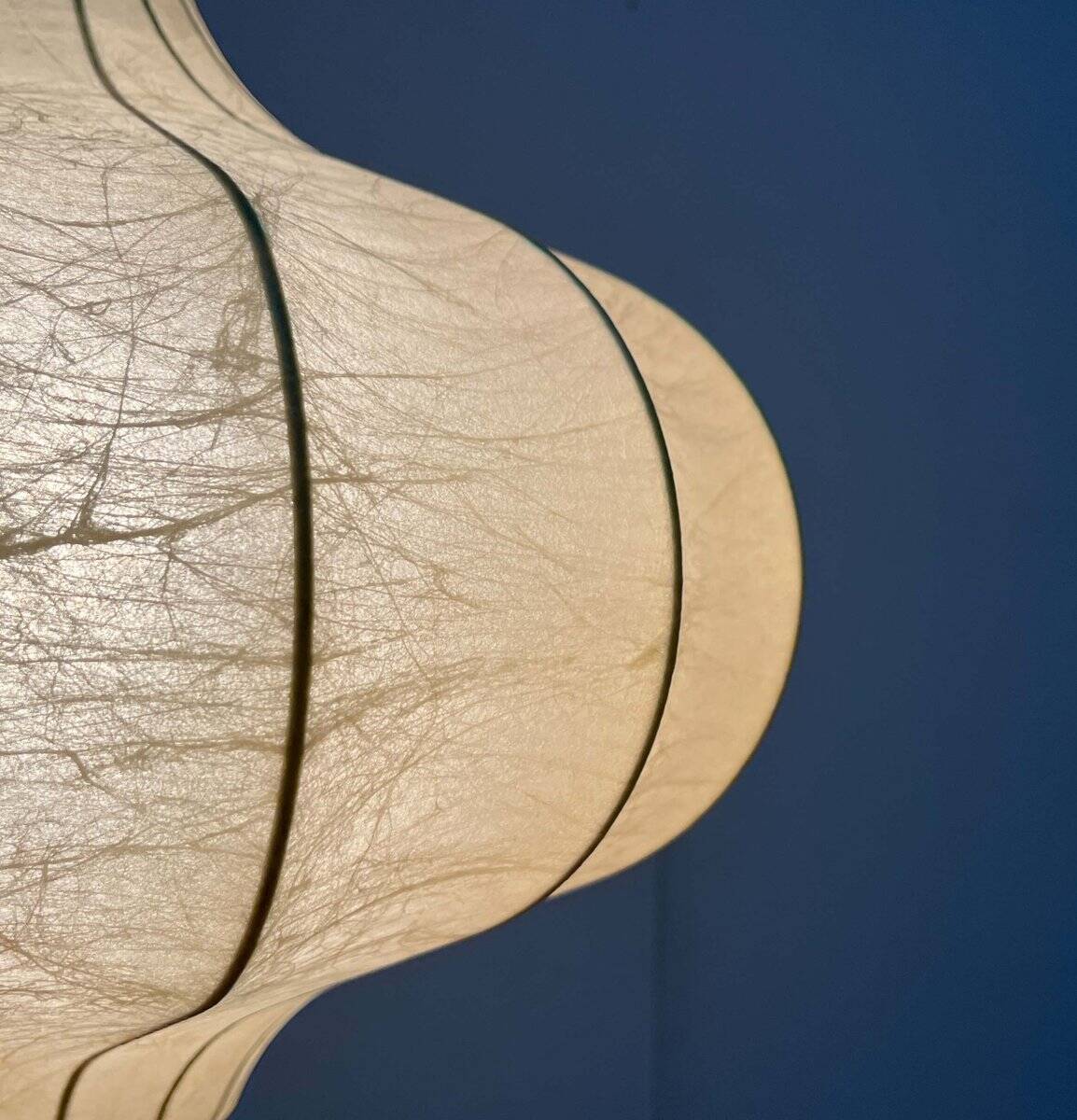 Modern mid-century Cocoon pendant lamp by Friedel Wauer for Goldkant Leuchten, Germany, 1960s.
