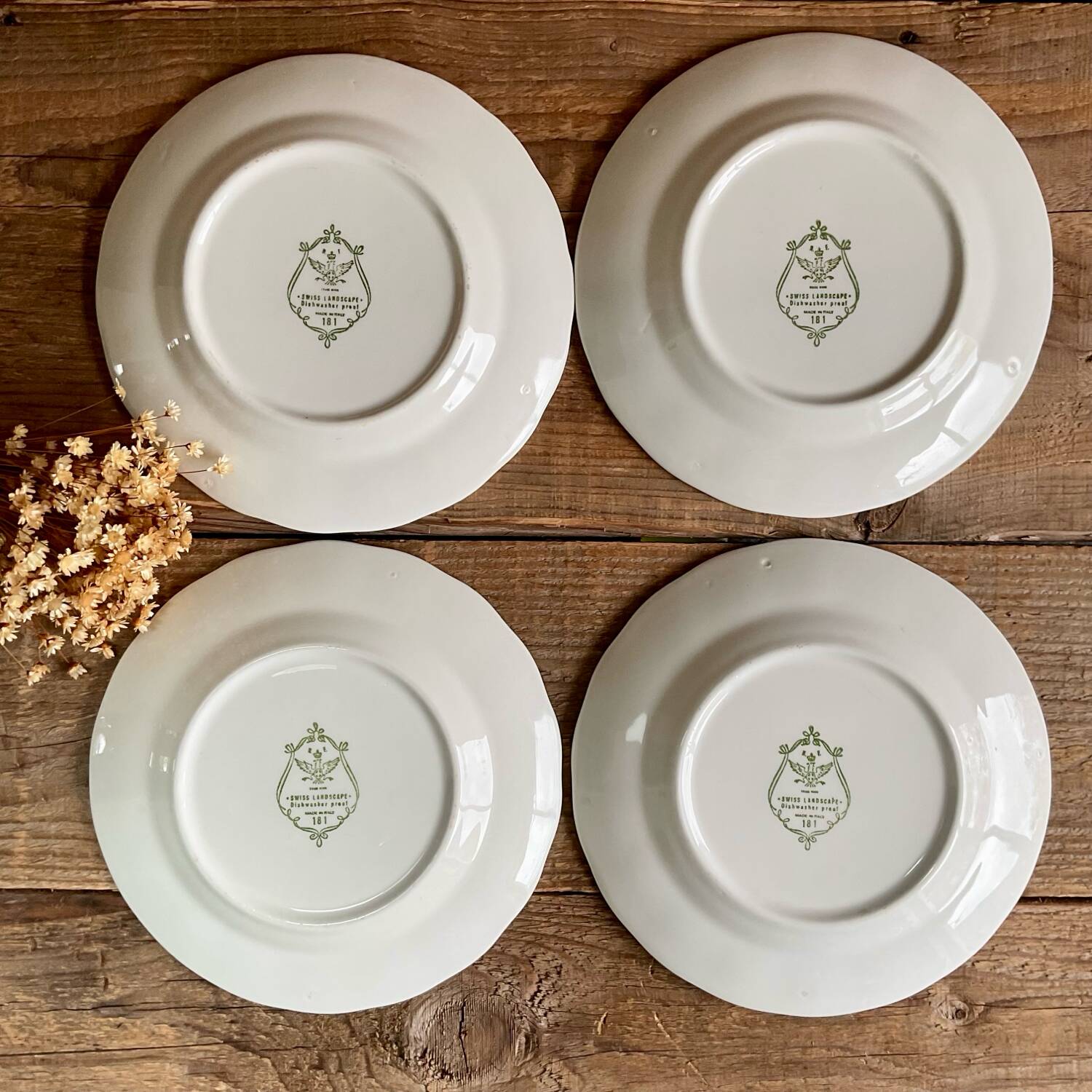4 dessert plates N Fontabesso Italy