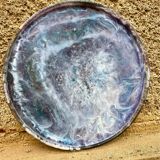Vintage resin glitter plate