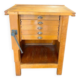 Établi/commode/îlot de cuisine vintage en bois