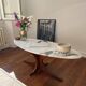 Table basse marbre/bois inspiration Hugues Poignant