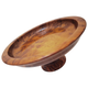 Tazza standing fruit cup in magnifying glass wood