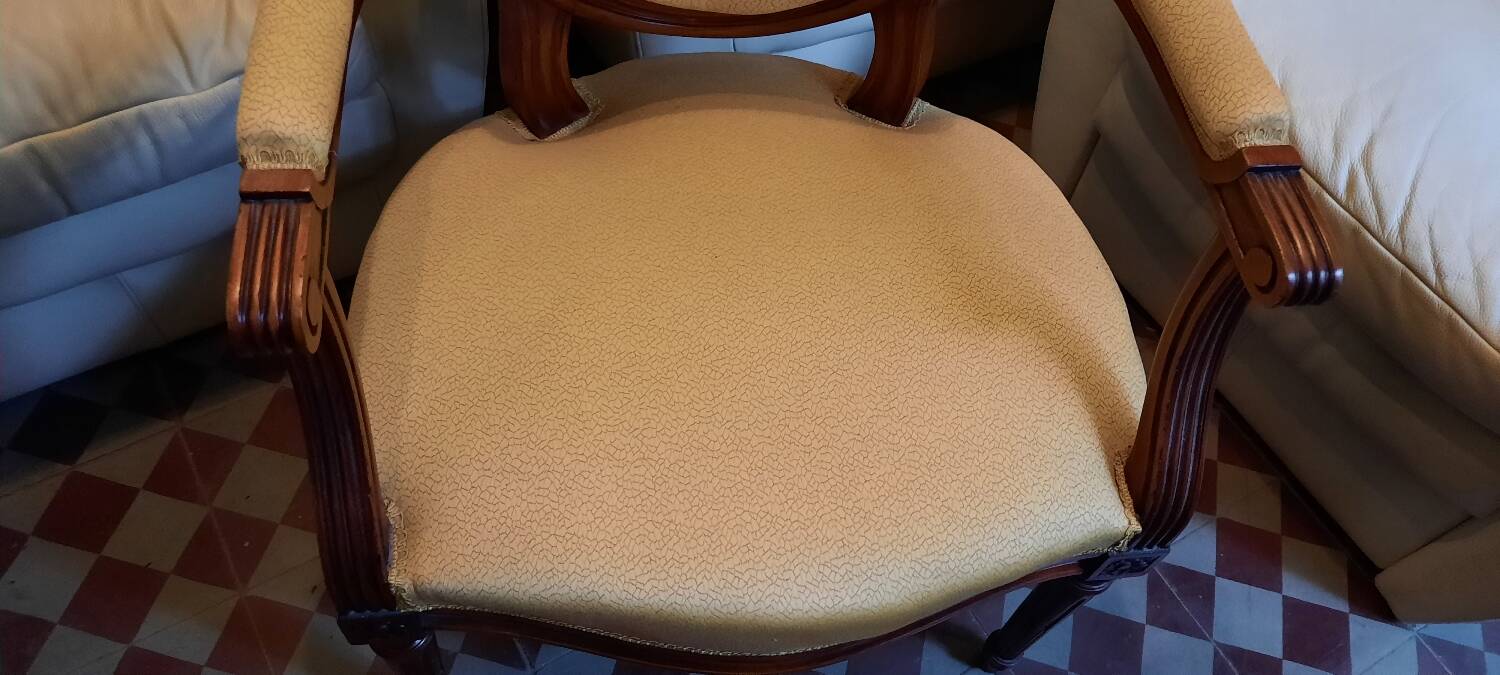 Paire de fauteuils style louis XVI