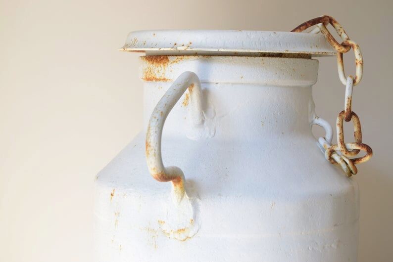 1940s white milk can