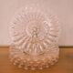 5 pink glass dessert plates