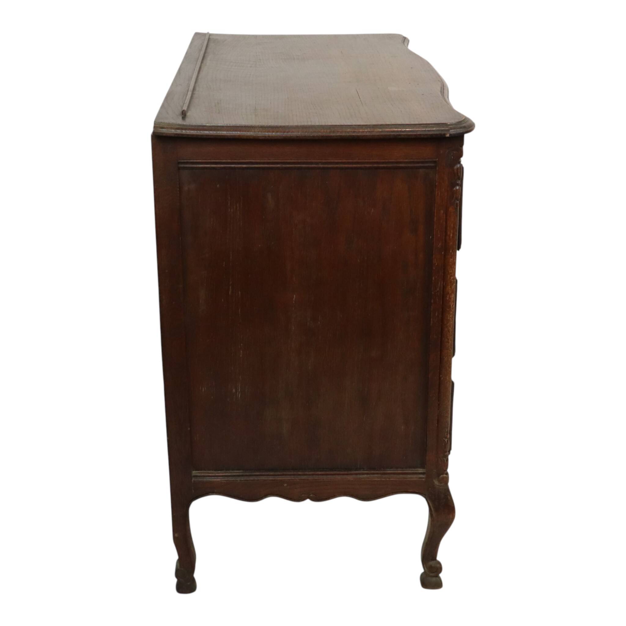 Commode en chêne massif antique France 19e siècle
