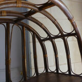 Vintage rattan library