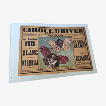 Vintage two-sided circus posters