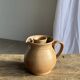 Vintage brutalist stoneware pink wine cooler pitcher H19