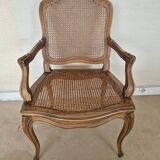 Louis XV style fluted cabriolet armchair