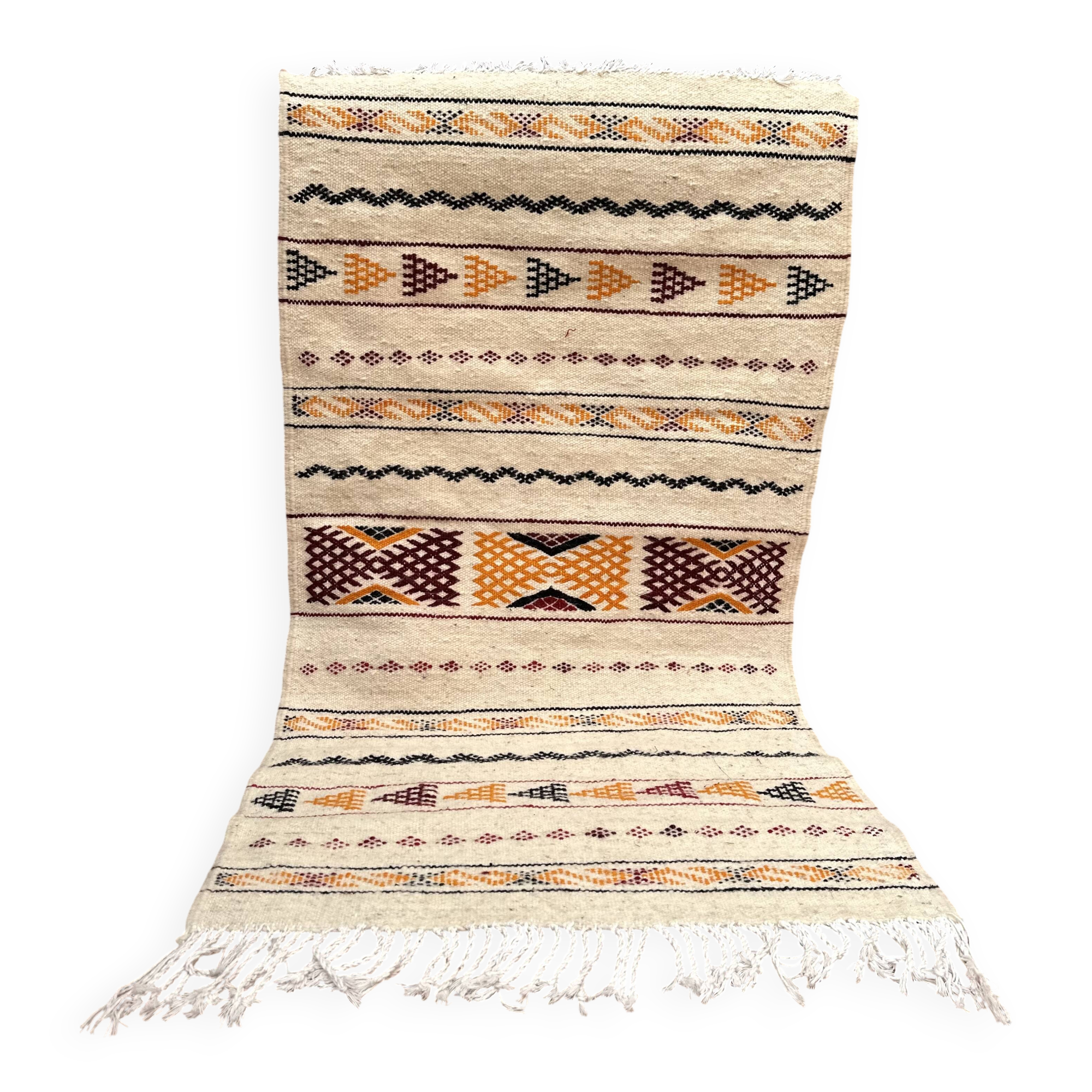 Unique and medium sized Berber rug, gray rug, Moroccan kilim.
