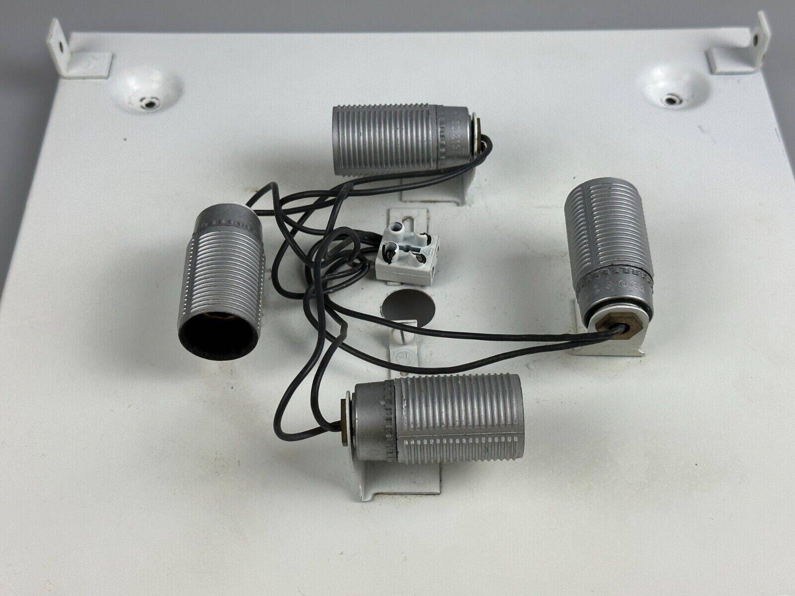 60s 70s ice glass flush mount ceiling lamp by Kaiser Leuchten Germany