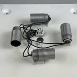 60s 70s ice glass flush mount ceiling lamp by Kaiser Leuchten Germany