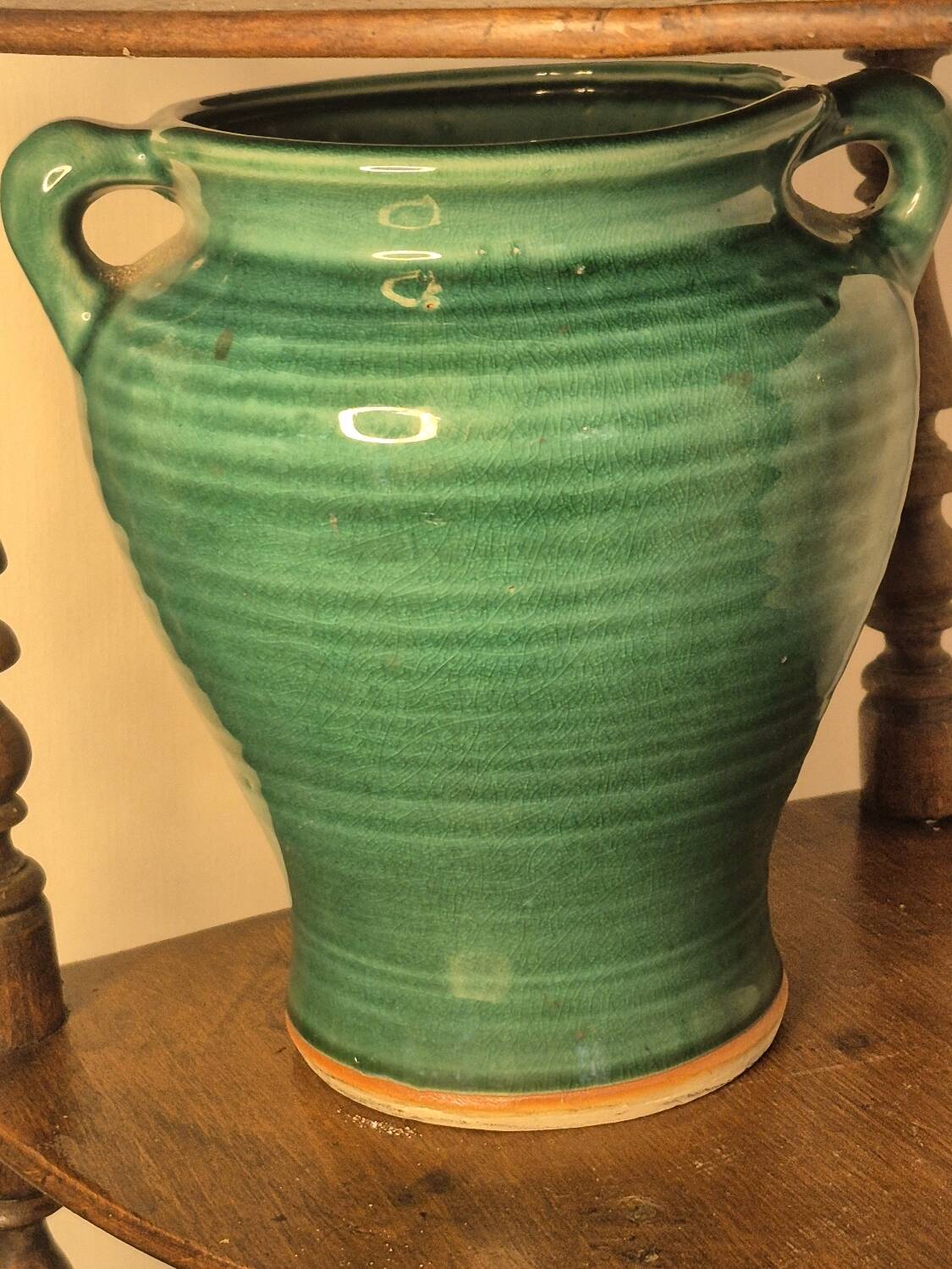 Vintage green vase