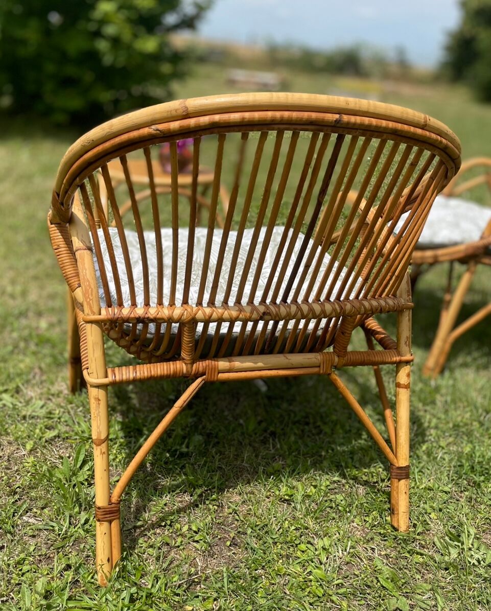 Restored garden furniture