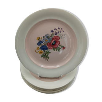 Set of six earthenware plates from Villeroy and Boch