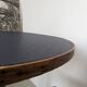 Table d'appoint ronde, pied en chêne tourné
