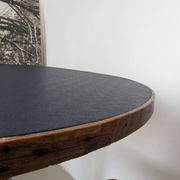 Round table, turned oak leg